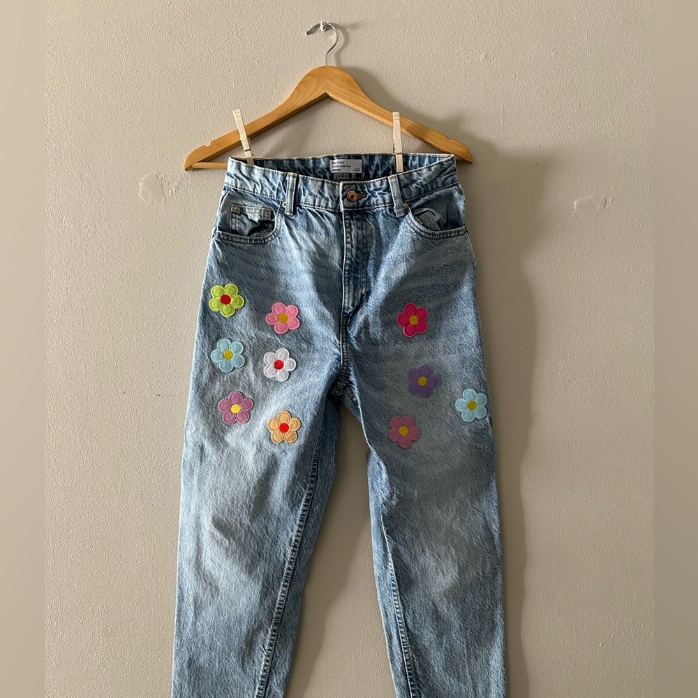 Flower “The Mom” Jeans